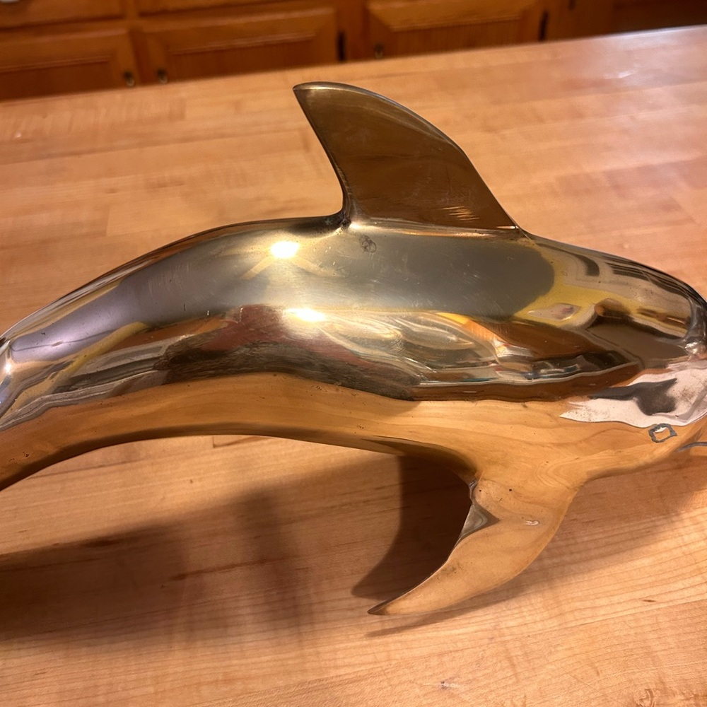 Solid Brass dolphin solid - Picture 3 of 4
